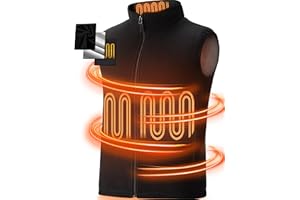 SOLJIKYE Heated Gilet for Men Women, Electric Heated Vest Men Women with 3 Temperature, Heated Body Warmer(Power Bank Not Included) Heated Jacket for Outdoor Hiking, Bicycling, Hunting