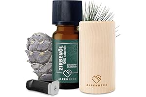 ‎NORTH-WEST ALPEN HERZ Auto Lufterfrischer aus Zirbenholz wiederverwendbar Duftstecker Zirben Duft Geruchserfrischer Zirbenöl Zirbenduft Autoduft Deko Auto Zubehör Innenraum Geschenk Geruch Lüftung Neuwagen