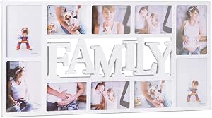 Relaxdays Cornice Multipla 'Live Love Laugh' 4 Pezzi: Collage 5 Foto, 3D, Nera, 31x45,5 Cm