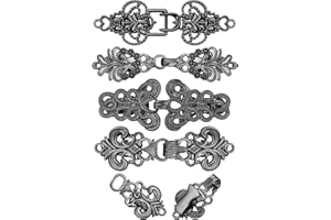 GEOSAR 4 Pieces Vintage Cardigan Clip Metal Sweater Clips Retro Cape Clips Cardigan Sweater Cape Brooch Swirl Sweater Clasp Shawl Collar Dress for Girl Women