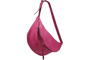 SH Leder Daniela G768 - Borsa da donna unisex in vera pelle, 49 x 28 cm, rosa., Grande