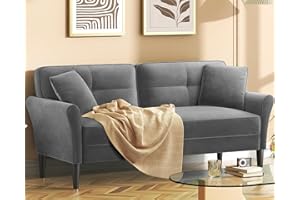 Kidirect 3 Sitzer Sofa Klein, 175 cm Kleines Sofa 3 Sitzer, Bequemes Kleines Sofa für Jugendzimmer, 3 Minuten Schnelle Montage ohne Werkzeug, Modernes Couch Klein für Wohnung oder Büro, Graues Sofa