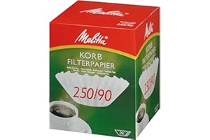 Melitta Lot de 250 filtres à panier, blancs, 90