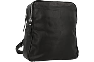 Gusti Leder Kelly - Plecak miejski plecak skórzany plecak mały damski plecak czarna skóra