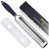 Deiss PRO Lemon Zester & Heavy Duty Cheese Grater & Vegetable Grater — Parmesan Cheese, Lemon, Garlic, Nutmeg, Chocolate, Fru
