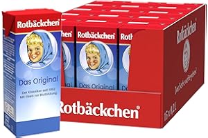 ‎ROTBÄCKCHEN ROTBÄCKCHEN Das Original TETRA 15er Pack (15 x 200 ml) - Saft aus 99 % Mehrfruchtsaft, 1 % Honig und Eisen