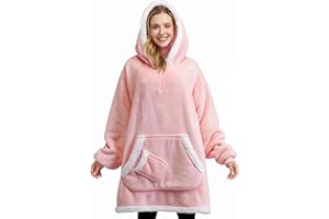 Giggling Getup tragbare Decken Hoodie für Erwachsene Kinder Damen Herren –Übergröße Flanell Sherpa Fleece Kapuzen Decke