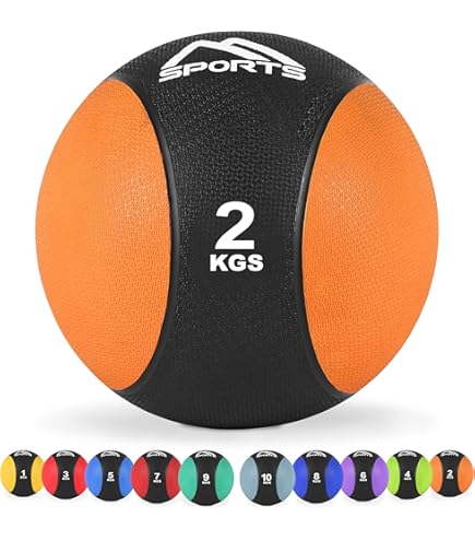 Palla Medica PRO In Gomma Da 5kg - Per Allenamento Funzionale E Fitness - Foto 9