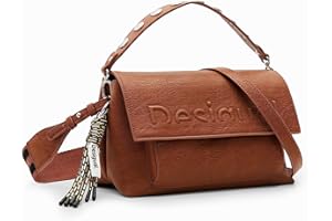 Desigual Borsa a Tracolla Media con Mezzo Logo