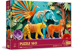 Trefl - Puzzle z Efektem 3D, Dżungla - 160 Elementów - 40-lecie Trefl, Kolorowe Puzzle, dla Dzieci od 6 lat