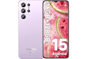 OUKITEL C1 Telefonos Moviles Libres Android 15, 16GB(4+12) + 128GB/1TB Teléfono Móvil, 6,52" HD+, 5150mAh Batería, Cámara 13MP+8MP Móvil, Smartphone Triple 4G SIM GPS/Fingerprint/OTG/3.5mm Jack