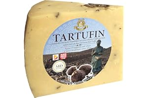 ‎PAGER KÄSE Pager Kuhmilchkäse Truffle cheese TARTUFIN Trüffelkäse min. 300g mit Feinkost Trüffel Käse - Sir am Stück aus Kroatien von Kolan, Insel Pag, Hartkäse mit echtem schwarzem Trüffel der Adria