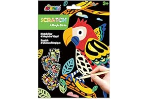 Avenir Scratch Magic Bird, Scratch Kit for Boys and Girls Ages 3+, includes Scratch Boards and Tool, Arts and Crafts for Kids