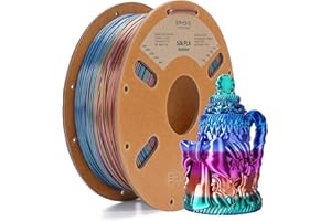 ERYONE Filament do drukarki 3D, niezwykle lśniący jedwab, filament, PLA 1,75 mm, +/- 0,03 mm, 1 kg, 1 szpulka, wielokolorowy, tęczowy, szybki, jedwabny gradient, tęcza wszechświata