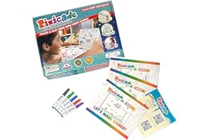 ABACUS BRANDS Pixicade Creador de videojuegos | Kit STEM para crear y jugar tus propios videojuegos | Juguete educativo para niñas y niños a partir de 6 años | Diversión creativa y de aprendizaje | Dibuja tu propio