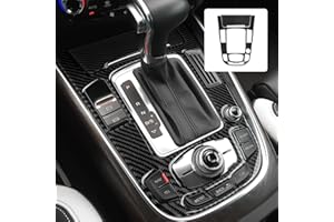 OYDDL Auto Kohlefaser Schaltknauf Schalthebel Cover Trim Kompatibel mit Audi A4 B8 A5 S4 S5 Q5 RS4 RS5 Zubehör (Stil G)