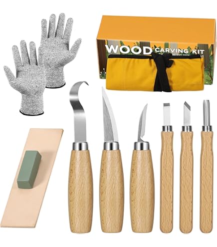 Coltello Da Intaglio Legno - Lama Acciaio Inox, Manico In Noce - Foto 11