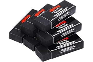 rOtring Tikky Exam Standard Premium Large Pencil Erasers - Clean Dust Free Erasing - Pack of 6 Rubbers