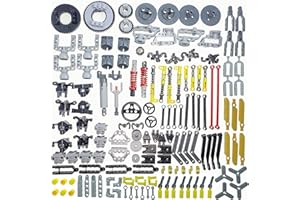 Habow 150pcs Technic-Parts Axle-Pin-Connector Compatible avec Lego-Technic, Wheels Link Chain Steering Technic-Suspension Engine Technic Linear Actuator Shock Absorber MOC-Replacement-Pieces