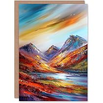 Artery8 Geburtstagskarte 'Cairngorms' – 17,5x12,5 Cm Mit Berg-Landschaftsdesign & Umschlag