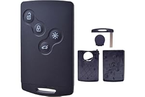 ANGOFIZ Coque Clé Carte Smartcard 4 Boutons Compatible avec Renault Captur Clio 4 Koleos Mégane 3 Laguna 3 Scenic 3