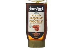 The Groovy Food Company, Organic Agave Nectar Toffee Flavour 250ml, (Bundle of 3)