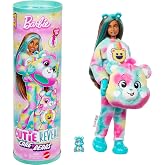 Barbie Cutie Reveal Sevimli Ayıcıklar bebek ve aksesuarları, Mutlu Ayıcık, renk değişimi ve mini ayıcık dahil 10 s&uuml;rpriz i&ccedil;er