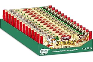 NESTLÉ JUNGLY NESTLE JUNGLY Turrón de chocolate blanco y galleta 14x229g