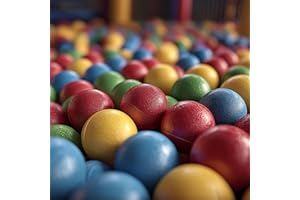 Ecosa Piłki do Basenu - Metaliczny Wygląd, ø: 6 cm, Certyfikowane, Nie Zawierają Substancji Szkodliwych, dla Niemowląt