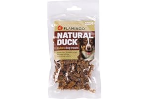 Flamingo Snack Nature Cubes avec Canard - Friandises sans Glutes - sans sucres ajoutés - sans colorants ni conservateurs - Produit d'europe