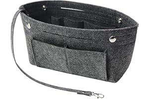 Soyizom Felt Handbag Purse Organiser Liner Shaper Insert Bag In Bag with Keychain for Speedy Neverfull, 8 Colors