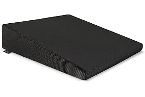 Brandsseller Poduszka klinowa do siedzenia, poduszka na fotel samochodowy, poduszka na krzesło biurowe – 38 x 38 x 8/2 cm, czarna