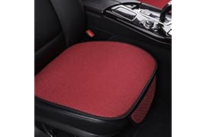 YuchiFa Cojín Antideslizante para Asiento de Coche Ice Silk para Verano, Fundas de Asiento de Coche de algodón Transpirables y refrescantes, para Todos los Modelos (B,2 Asiento Delantero)