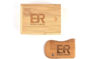 Eisbach Riders Bamboo Surf Wax Box con pettine – Scatola di cera di bambù (Wax Box + Comb)
