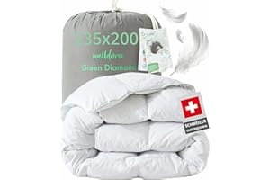 ‎WELLDORA Welldora Komfort Bettdecke 135x200 | 100% Extraweiche Federn & Daunen | Fachärztlich geprüft, Oeko-Tex, Allergiker | RDS Zertifiziert für Tierwohl | Ganzjahres Federbett Daunendecke 135x200