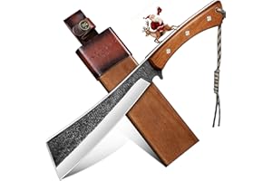 Freelander Machete Outdoor Survival Messer, Großes Jagdmesser Feststehende Klinge mit Holzscheide, Full Tang Bushcraft Machete mit Holzgriff für Camping, Wandern, Geschenk für Männer
