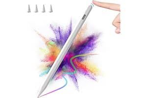 HOTLIFE Lápiz para iPad 11 A16/10/9/8/7/6th Gen 2018-2025, Rechazo de Palma, Detección de Inclinación, Magnética Stylus Pen, Lápiz Tactil para iPad Pro 13/12.9/11’’, iPad Air 13"/11"/5/4/3rd, Mini 6/5(Blanco)