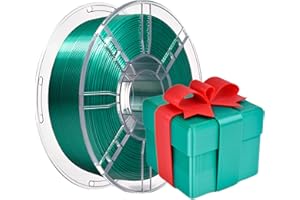 iBOSS PLA Plus (PLA+) Filament d'imprimante 3D en soie brillante 1,75 mm, précision dimensionnelle +/- 0,02 mm, bobine de 1 kg (2,2 lbs) Filament d'impression 3D pour imprimante 3D, Silk Vert