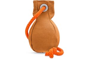 ROMNEY'S Dummyball 150 g | Materiale robusto | galleggiante | corda extra lunga | ideale per l'allenamento di supporto | Sviluppa la capacità di ricerca e marcatura (arancione)