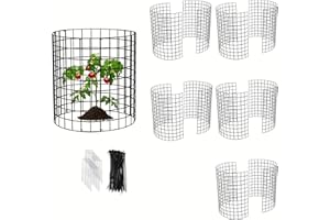 HANQ Protezione per piante dagli animali, 42,8 x 33 cm, gabbia per piante con picchetti e nastri, protezione per piante in filo per proteggere piante e ortaggi dagli animali (5 pezzi)