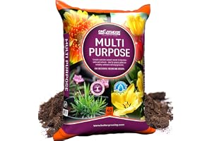 Growmoor Multi-Purpose Compost for Use All Around the Garden – Promotes Healthy Growth, Vibrant Flowers & Strong Roots – 40L