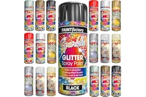 Classic Signature - Glitter Spray Paint 200ml Decorative, Creative, Dazzling Effect to Your Hobby Art and Craft Use (1 Pack, Glitter Black)