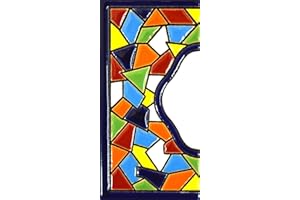 ART ESCUDELLERS Litery do domów - 10 cm. Ręcznie malowane kafelki z literami do domów na znaki, adresy i nazwiska Numery adresowe do domów. Numery i litery adresowe domu Wzór MOSAICO MEDIANO 10,9 cm x 5,4 cm (KRAWĘDŹ)
