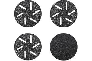 CKCLR Cabezales de pedicura para limas de pies, 4 accesorios para cabezales abrasivos para lijadora de pies eléctrica profesional, cabezales abrasivos de repuesto para el cuidado de los pies (negro)