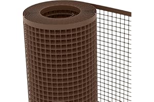 TENAX Quadra 20 Marrone 1,00 x 3 m, Rete Protettiva in Plastica per Cancelli, Recinzioni e Balconi