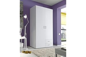 AVANTI TRENDSTORE - Balu 2,3 e 4, armadio ad ante a battente, disponibile in 2 diversi colori e 3 diverse larghezze (bianco, 2 ante + 2 cassetti)