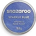 Snazaroo Sparkle Face and Body Paint for Kids and Adults, Sparkle Blue Colour, Water Based, Easily Washable, Non-Toxic, Makeup, Body Painting for Parties, for Ages 3+