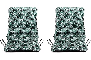 Superkissen24. Sun Lounger Cushion Seat Pad - Set of 2 Cushions 48x96 cm - Seat cover for Sunbeds, Garden Chairs, Loungers, Seatings - Outdoor/Indoor Relaxer Chair Pillow - Waterproof - Exotic