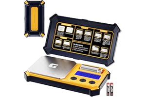 GRAM PRES Digital Pocket Gram Scales 300g x 0.01g Accuracy Small Portable Precision Scale with Digital Weight in Grams and Oz for Jewellery, Diamonds, Powders and Medicine, with 50g Cal Weights