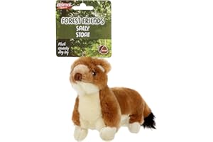 Animal Instincts Forest Friends Plush Squeaky Dog Toy Soft Comfort Puppy Toy Sally Stoat - Small